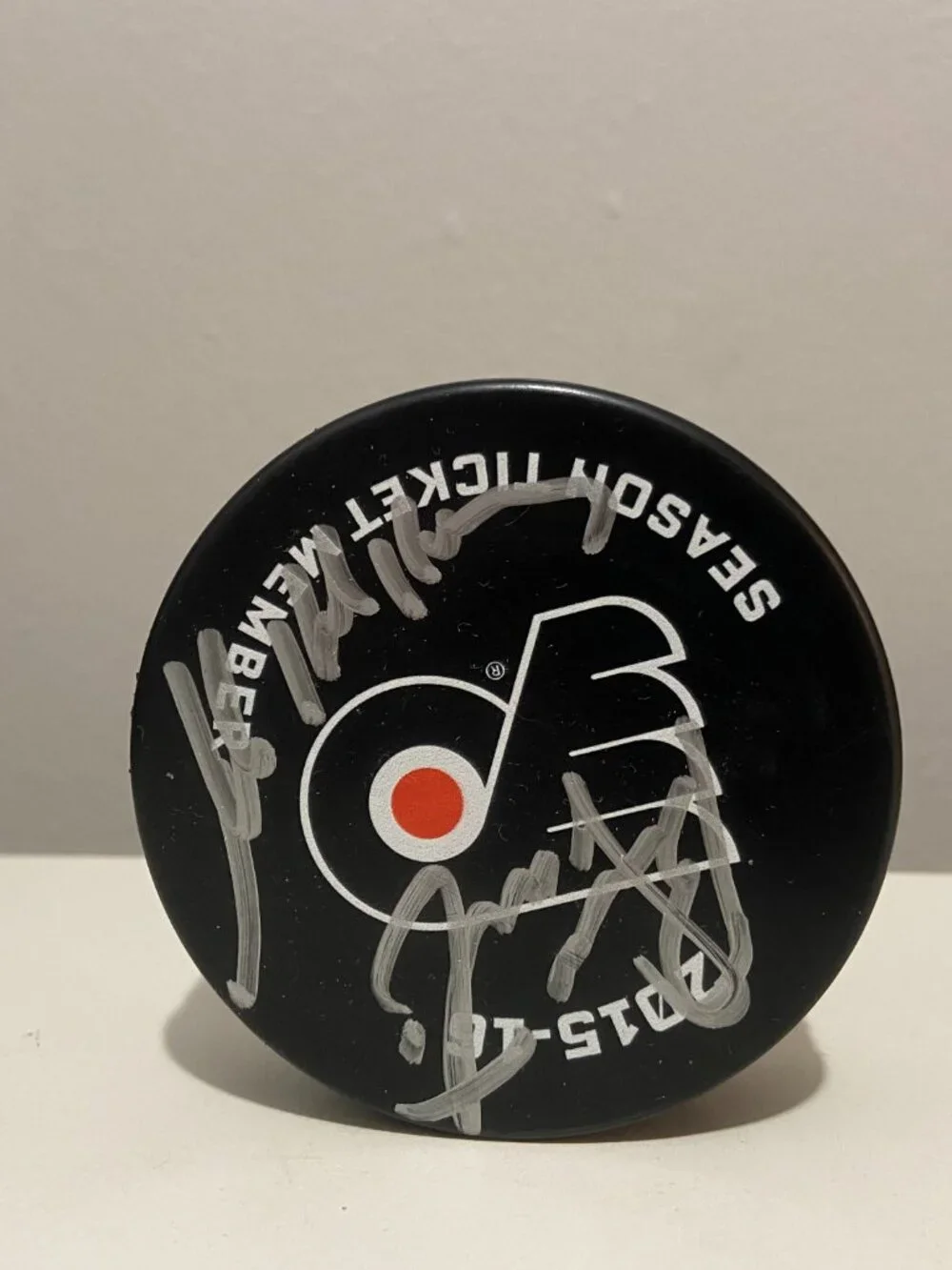 Bernie Parent Signed Autographed Season Ticket Member Philadelphia Flyers Puck